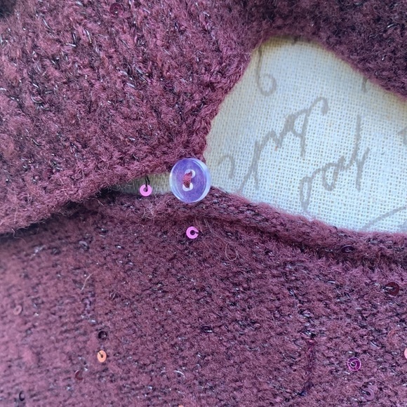 Apt. 9 Sequined Tunic Sweater w/ Removable Cowlneck - Mulberry - Picture 9 of 16
